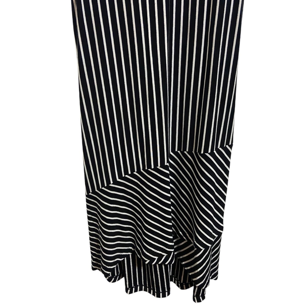 Cabi Black White Striped High‎ Low Sleeveless Knit Dress Coastal Resortwear XS - Picture 8 of 10